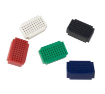 SET OF MINI BREADBOARDS - 55 TIE-POINTS - 5 pcs