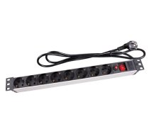 8-WAY POWER STRIP - SCHUKO - FOR 19" RACK