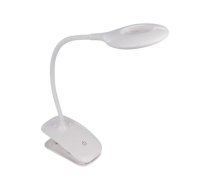 RECHARGEABLE LED TABLE LAMP WITH CLIP - DIMMABLE - 20 LEDs - WHITE