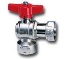 Elbow ball valve F-F 3/4" with connector Cimberio