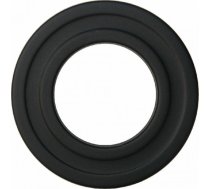 Black steel flue wall rose cover, ø120