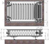 Radiator 22x200x400 VCO Termolux