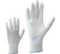 Gloves with PU cover white 6108/10 size