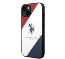 Back panel cover -  U.S. Polo PU Leather Double Horse Case for iPhone 14 Plus Red/White/Navy