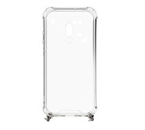 Back panel cover Evelatus Xiaomi Redmi 8 Silicone Transparent with Necklace TPU Strap Space Gray