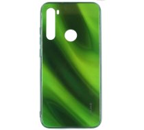 Back panel cover Evelatus Xiaomi Xiaomi Redmi Note 8 / Redmi Note 8 2021 Water Ripple Full Color Electroplating Tempered Glass Case Green