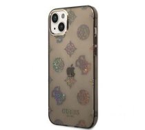 Back panel cover Guess - Guess PC/TPU Peony Glitter Case for iPhone 14 Plus Black