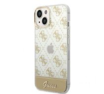 Back panel cover Guess - Guess PC/TPU Peony Glitter Script Logo Case for iPhone 14 Plus Gold