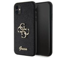 Back panel cover Guess  Guess GUHCN61HG4SGK iPhone 11 / Xr 6.1" czarny/black hardcase Glitter Script Big 4G