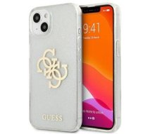 Back panel cover Guess  Guess GUHCP13SPCUGL4GTR iPhone 13 mini 5,4" transparent hard case Glitter 4G Big Logo