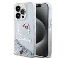 Back panel cover Hello Kitty - Hello Kitty Liquid Glitter Electroplating Head Logo Case for iPhone 13 Pro Transparent