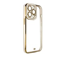 Back panel cover Hurtel  Fashion Case Cover for Xiaomi Redmi Note 11 Pro Gold Frame Gel Cover White