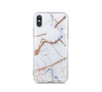 Back panel cover iLike Apple iPhone XS Max Marmur case White