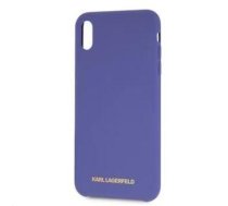 Back panel cover Karl Lagerfeld Apple iPhone XS Max Gold Logo Silicone Case Violet
