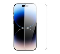 Protective glass Baseus  Baseus Set of 2x Tempered Glass for iPhone 14 Pro Max Full Screen with Speaker Cover 0.3mm + Mounting Frame