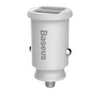 Auto charger Baseus  rain Car Charger mini car charger 2x USB 3.1A white (CCALL-ML02) White