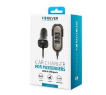 Auto charger Forever Universal PC-01 car charger (4 x USB | 5,8 A) for passengers Black