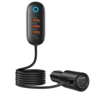 Auto charger USAMS  USAMS Ład. sam. 3xUSB 1xUSB-C 156W czarny/black CC161CC01 (US-CC161)