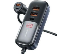 Auto charger USAMS  USAMS Ład. sam. C40 3xUSB+2xUSB-C 165W PD+QC Fast Charge czarny/black CC213CC01 (US-CC213)