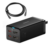 Cable Baseus  Baseus fast charger GaN5 Pro HUB HDMI 2 x USB-C / USB-A / HDMI 4K 30Hz 1.5m black + USB-C cable - USB-C 100W 40Gb/s (USB4) 1m (CCGP110201)