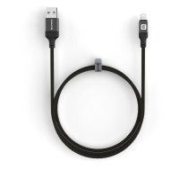Cable Evelatus  USB A to  Lightning, Cable 1.2M ( MFI11CL )Aluminum housing braiding Black