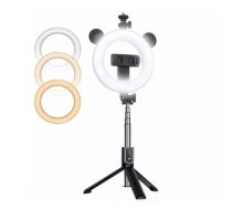 Selfie stick CP  X4 LED 16cm Rechargeable Selfie Lamp with BT Remote&Handle + Floor Stand 20-90cm + Phone Holder