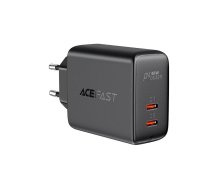 Adapter Acefast  Acefast charger 2x USB Type C 40W, PPS, PD, QC 3.0, AFC, FCP black (A9 black)