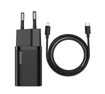 Adapter Baseus  Baseus Super Si 1C fast charger USB Type C 20W Power Delivery + USB Type C - Lightning cable 1m black (TZCCSUP-B01)