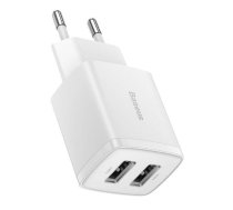 Adapter Baseus  Compact Charger 2xUSB 10,5W White