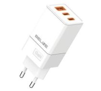 Adapter Beline  Beline Ład. siec. 2x USB-C + 1x USB 65W biały/white (only head) PD 3.0 + QC 3.0  BLN3CW65 GaN