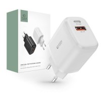 Adapter Tech-Protect  Tech-Protect C20W USB-C PD 20W / USB-A QC 3.0 network charger - white