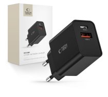 Adapter Tech-Protect  Tech-Protect NC30W USB-C PD 30W / USB-A QC 3.0 network charger - black