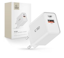 Adapter Tech-Protect  Tech-Protect NC30W USB-C PD 30W / USB-A QC 3.0 network charger - white