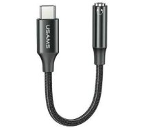 Adapter USAMS  USAMS AU16 Adapter USB-C - jack 3.5m DAC czarny/black SJ599YPTC01 (US-SJ599)