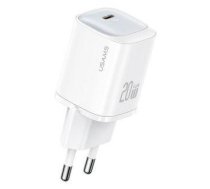 Adapter USAMS  USAMS Ład. siec. CC248 20W GaN USB-C Fast Charging HC Series biały/white CC248TC02