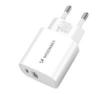 Adapter Wozinsky  Wozinsky WGWCW USB-A USB-C 20W wall charger - white