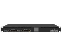 Routers Mikrotik  Wired Ethernet Router RB3011UiAS-RM, 1U Rackmount, Dual Core 1.4GHz CPU, 1GB RAM, 128 MB, 10xGigabit LAN, 1xSFP, 1xSerial console port, PoE out on port 10, USB, Touchscreen LCD Panel, PCB temperature and Voltage Monitor, IP20, Route