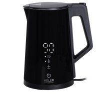 Teapot Adler  Kettle AD 1345b Electric, 2200 W, 1.7 L, Stainless steel, 360° rotational base, Black