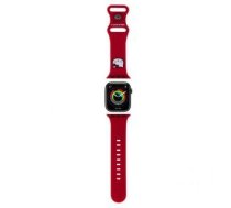 Fitness bracelet Hello Kitty - Hello Kitty Liquid Silicone Kitty Head Logo Watch Strap for Apple Watch 38/40mm Red