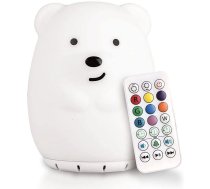 LED bulb Elight  BE1 Bear Soft Silicone Kids Color Night Led Lamp with battery / USB&remote White