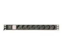 GEMBIRD PDU 8x Schuko 1U 16A 3m