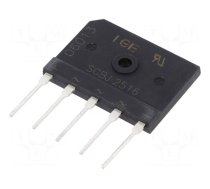 Bridge rectifier: three-phase | Urmax: 1.6kV | If: 25A | Ifsm: 300A