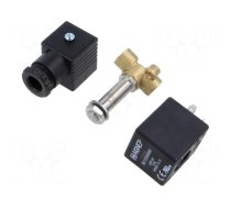 Electromagnetic valve | G 1/8" | brass | FKM | Valve: 2/2 NC | 230VAC