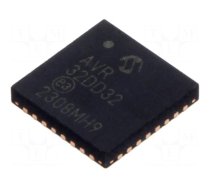 IC: AVR microcontroller | VQFN32 | Ext.inter: 27 | Cmp: 1 | AVR32