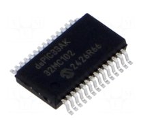 IC: dsPIC microcontroller | 32kB | 8kBRAM | SSOP28 | 3÷3.6VDC | DSPIC