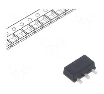 IC: voltage regulator | LDO,linear,fixed | 3.3V | 0.1A | SOT89 | SMD