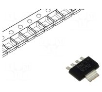 IC: voltage regulator | LDO,adjustable | 1.25÷9V | 1A | SOT223-5 | SMD