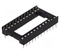 Socket: integrated circuits | DIP24 | 15.24mm | THT | Pitch: 2.54mm