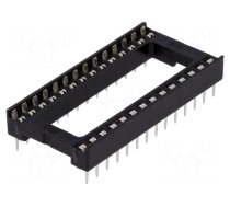 Socket: integrated circuits | DIP28 | 15.24mm | THT | Pitch: 2.54mm