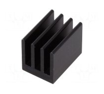 Heatsink: extruded | black | L: 19mm | W: 13.5mm | H: 15.24mm | 18K/W